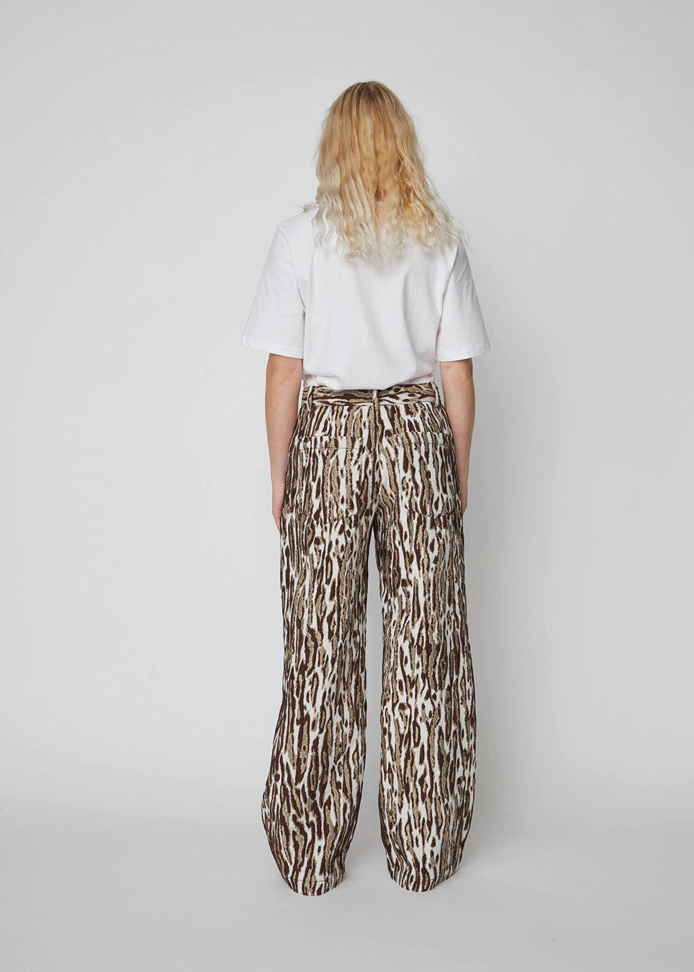 Leopard Jacquard Pants - Domino Style
