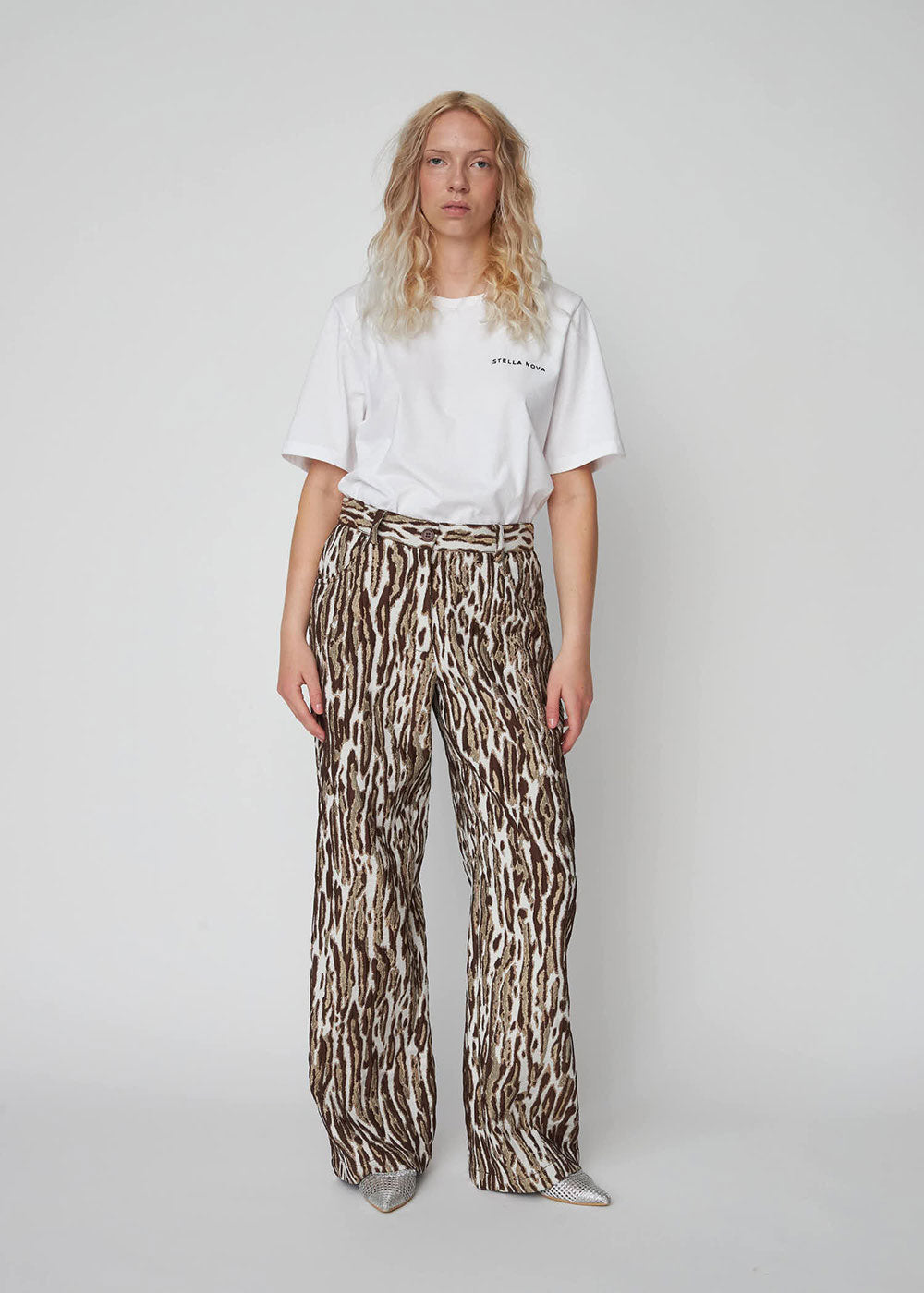 Leopard Jacquard Pants - Domino Style