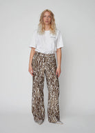 Leopard Jacquard Pants - Domino Style