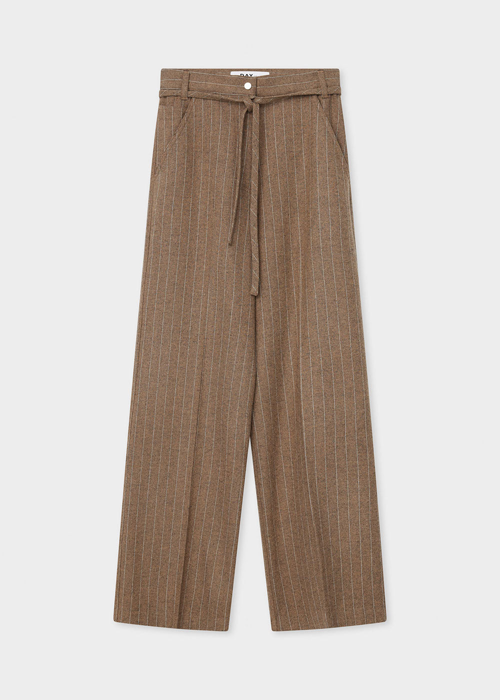 Matt Graphic Wool Stripe Trousers - Domino Style