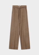 Matt Graphic Wool Stripe Trousers - Domino Style