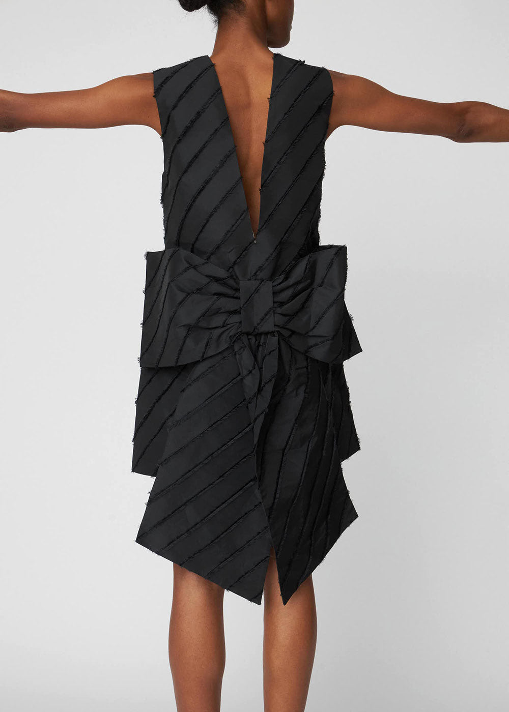 Mini Dress with Bow Detail - Domino Style