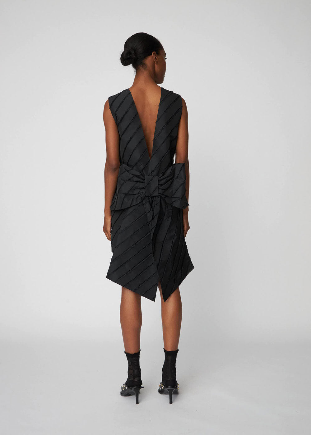 Mini Dress with Bow Detail - Domino Style