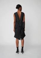 Mini Dress with Bow Detail - Domino Style