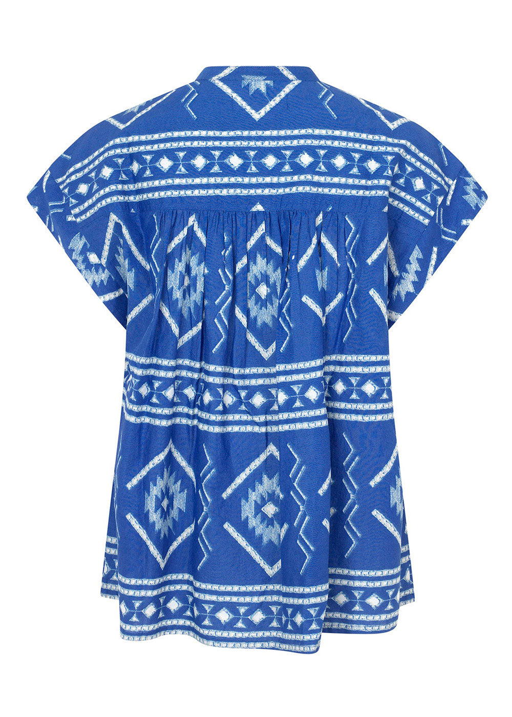 MollyLL Top - Blue - Domino Style