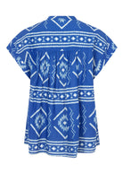 MollyLL Top - Blue - Domino Style