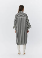 Noe Striped Viscose Shirtdress - Domino Style