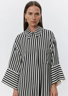 Noe Striped Viscose Shirtdress - Domino Style