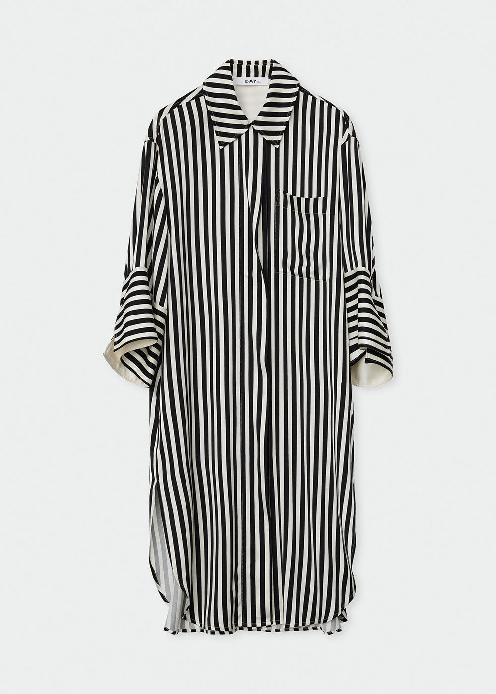 Noe Striped Viscose Shirtdress - Domino Style