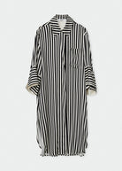 Noe Striped Viscose Shirtdress - Domino Style