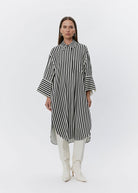 Noe Striped Viscose Shirtdress - Domino Style