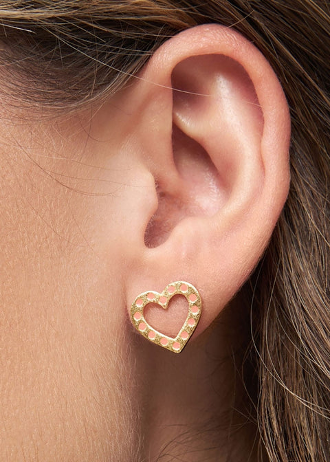 OMG Heart Earring - Coral