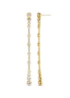 Statement Crystal Drop Earrings - Domino Style