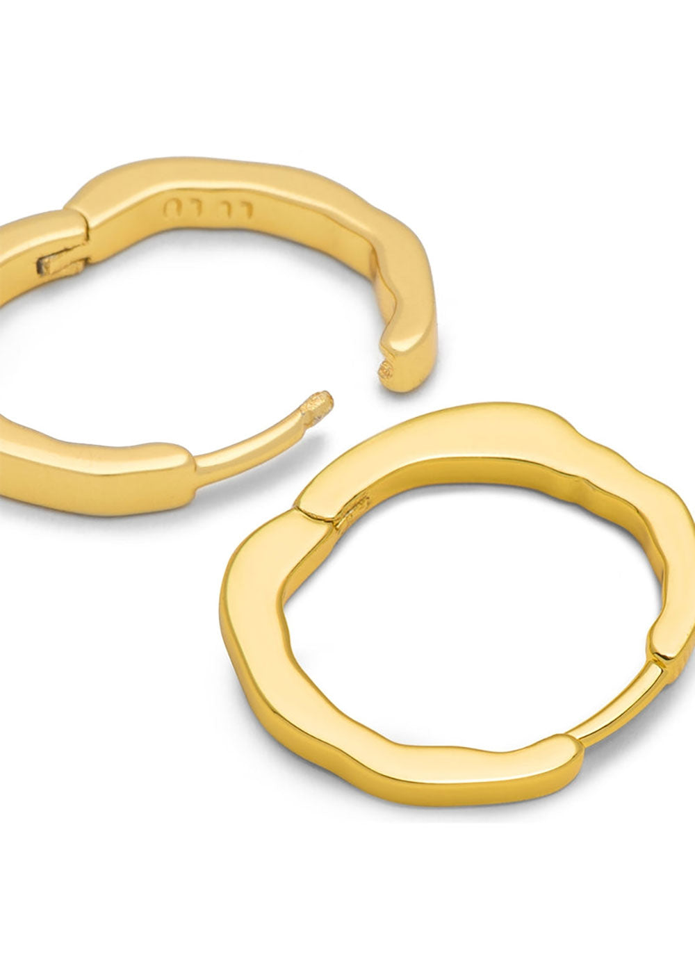 Organic Hoops Pair - Domino Style