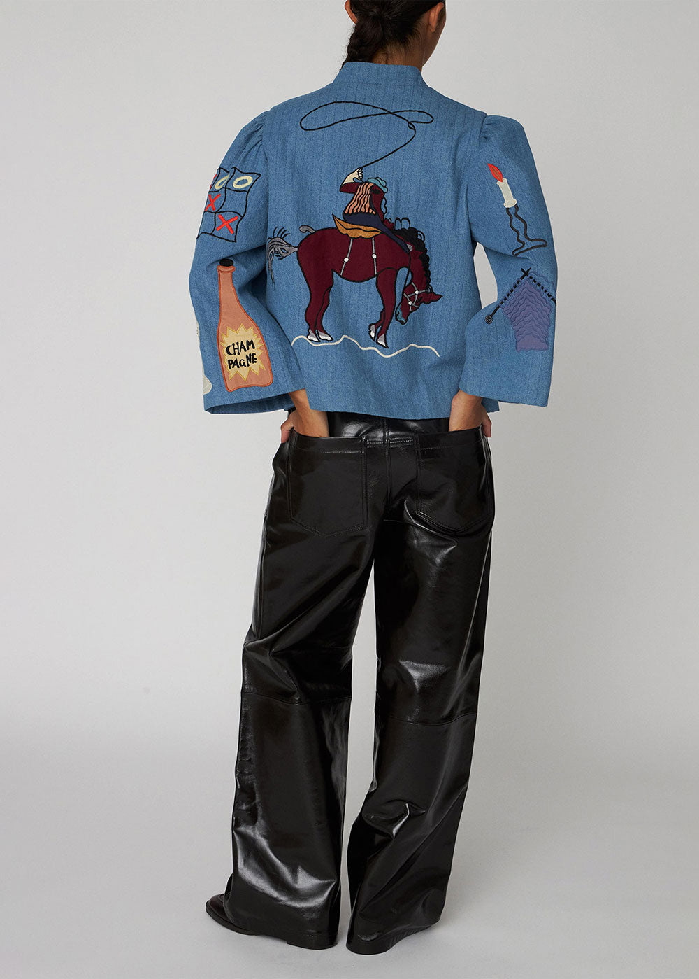 Quilted Handcrafted Circus Jacket - Domino Style