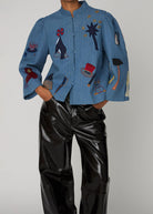 Quilted Handcrafted Circus Jacket - Domino Style