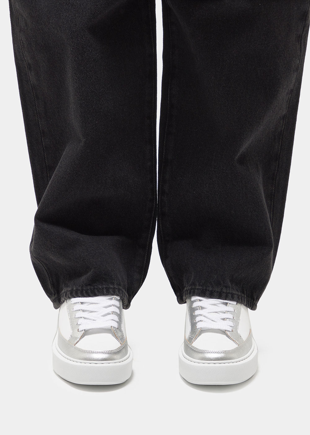 Sfera Pop Sneakers - White Silver - Domino Style