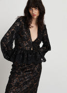Delicate Lace Pencil Skirt - Domino Style