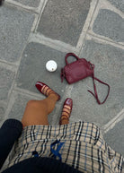 Luke Onix Ballet Flats - Burgundy - Domino Style