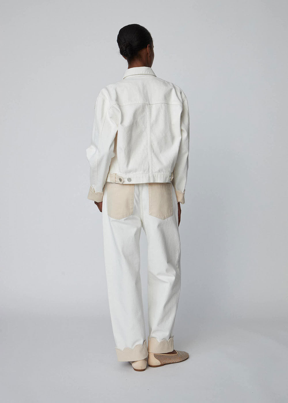 Two-Toned Cotton Jacket - Domino Style