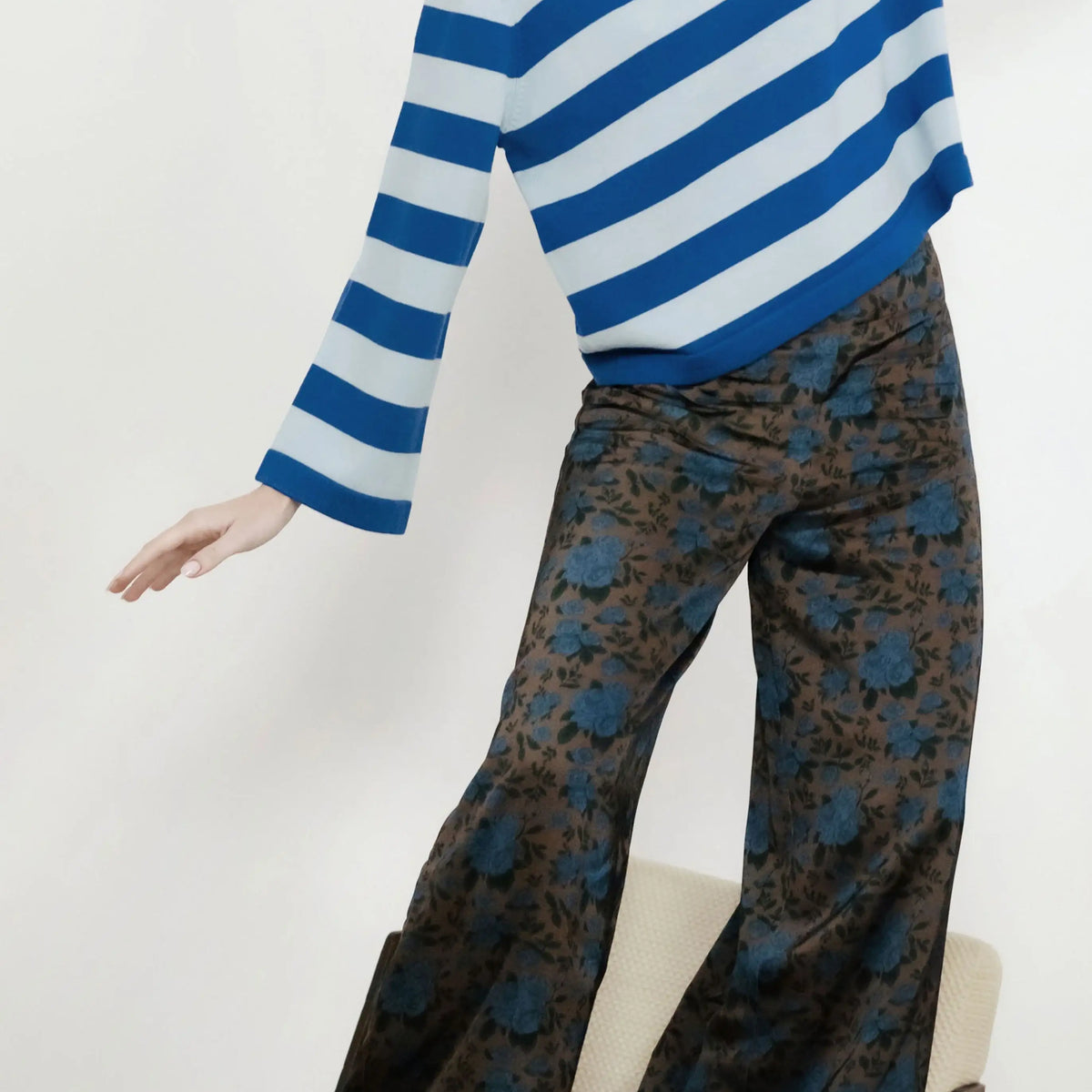 Ruffle Trausers Roses Roses Trousers – Domino Style