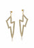 Demetra Lightening Bolt Diamante Earrings - Domino Style