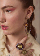 Aura Flowers Earrings - Plum - Domino Style