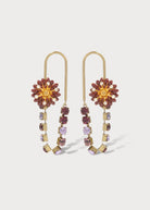 Aura Flowers Earrings - Plum - Domino Style