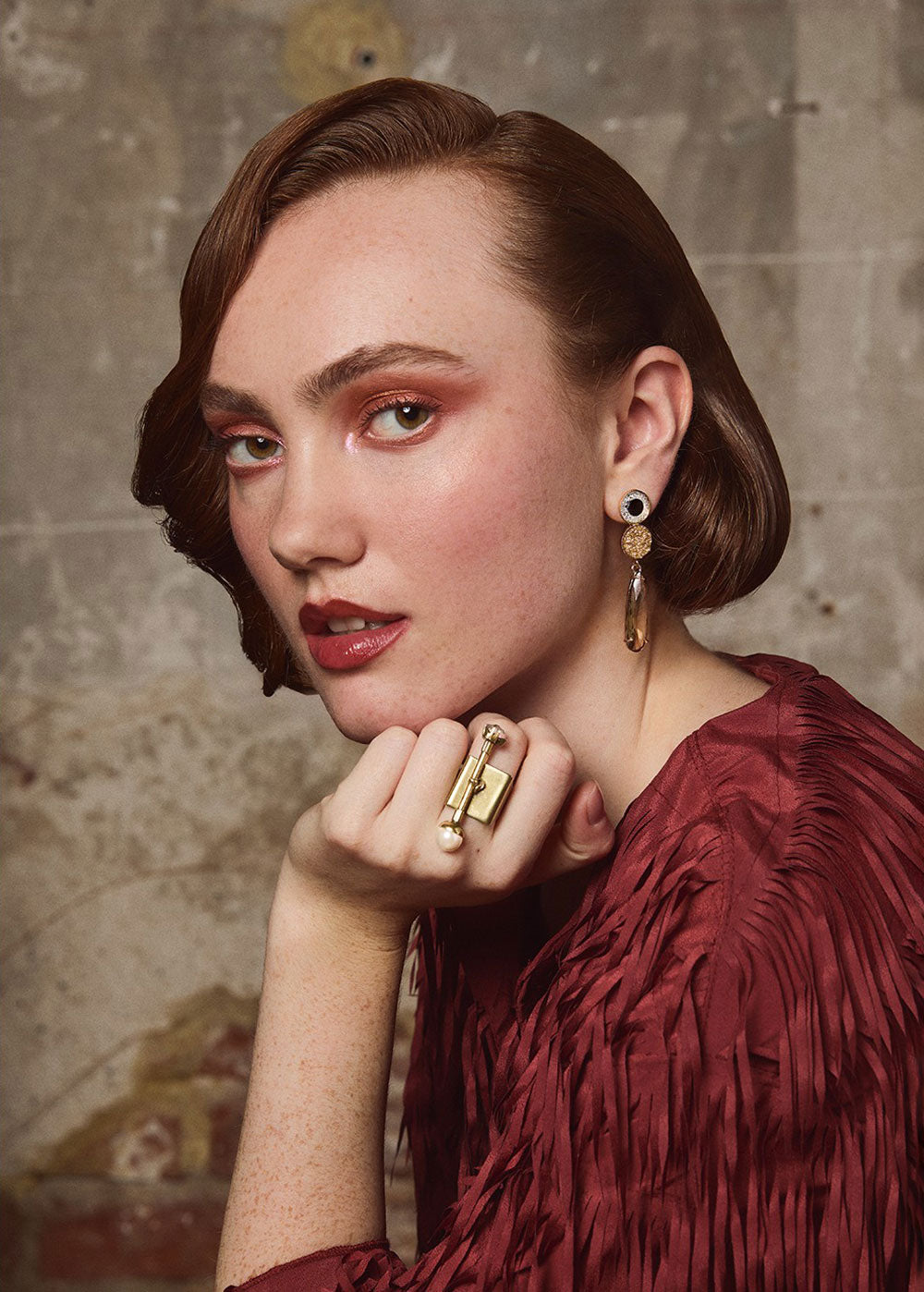 Chroma Goutte Earrings - Gold - Domino Style