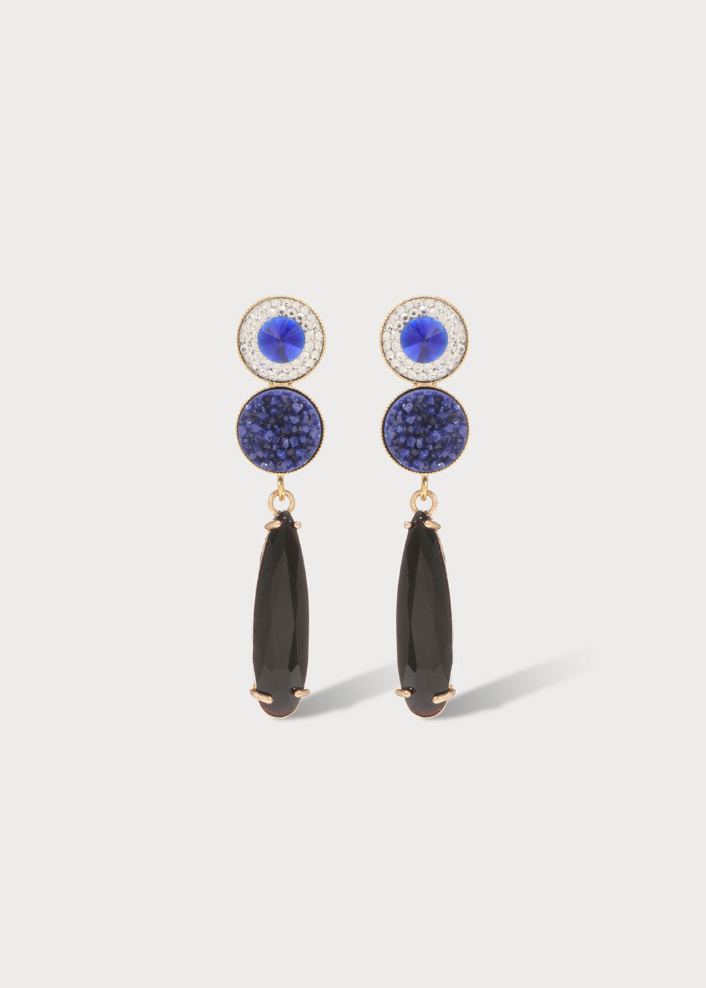 Chroma Goutte Earrings - Dark Blue - Domino Style