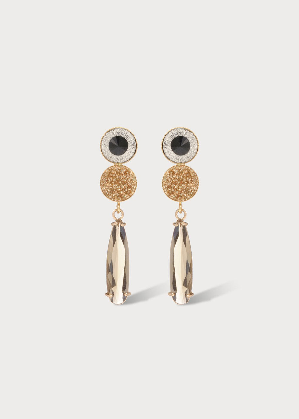 Chroma Goutte Earrings - Gold - Domino Style