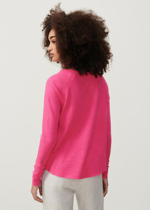 Long Sleeved Somona T-Shirt - Raspberry - Domino Style