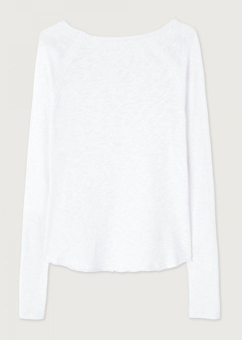 Long Sleeved Somona T-Shirt - White - Domino Style