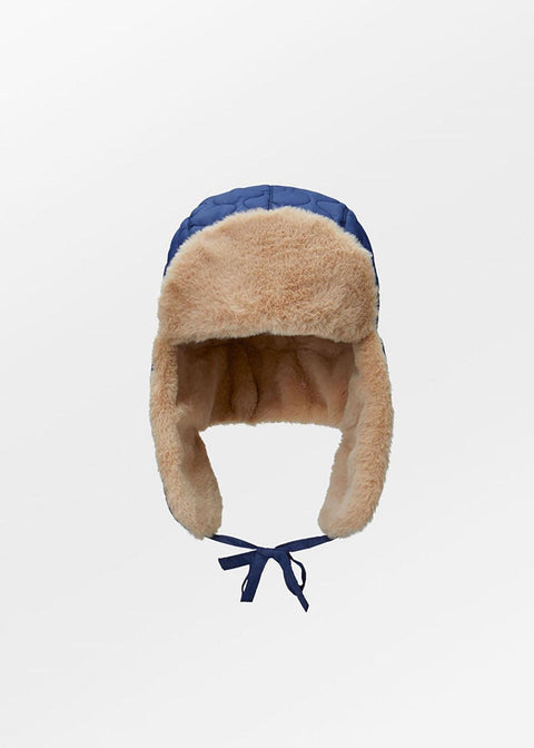 Trapper Puff Hat - Navy - Domino Style