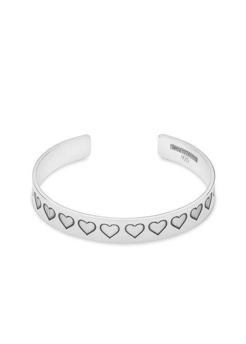Heart Engraved Bangle - Domino Style