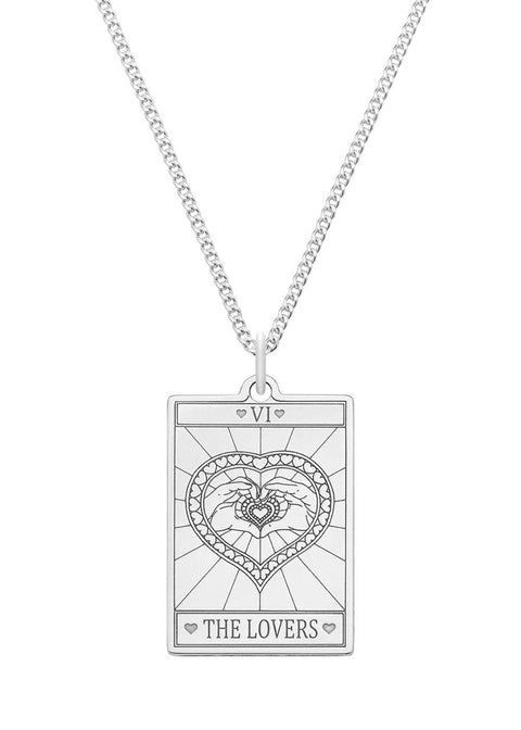 The Lovers Tarot Necklace - Small - Domino Style