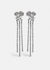 Eborn Silver Long Rhinestone Earrings - Domino Style