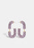 Edina Chunky Hoop Earrings - Lilac - Domino Style