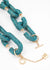Edolores Blue Chunky Chain Necklace - Domino Style