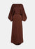 Embrace Brown Satin Gown - Domino Style