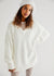 Alli V-Neck Sweater - Optic White - Domino Style
