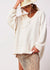 Alli V-Neck Sweater - Optic White - Domino Style