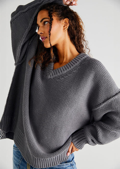 Alli V-Neck Sweater - Titan - Domino Style