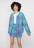 Susan Blue Check Boucle Knit Mini Skirt - Domino Style