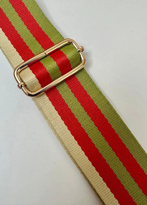 Green Orange Stripe Strap - Domino Style
