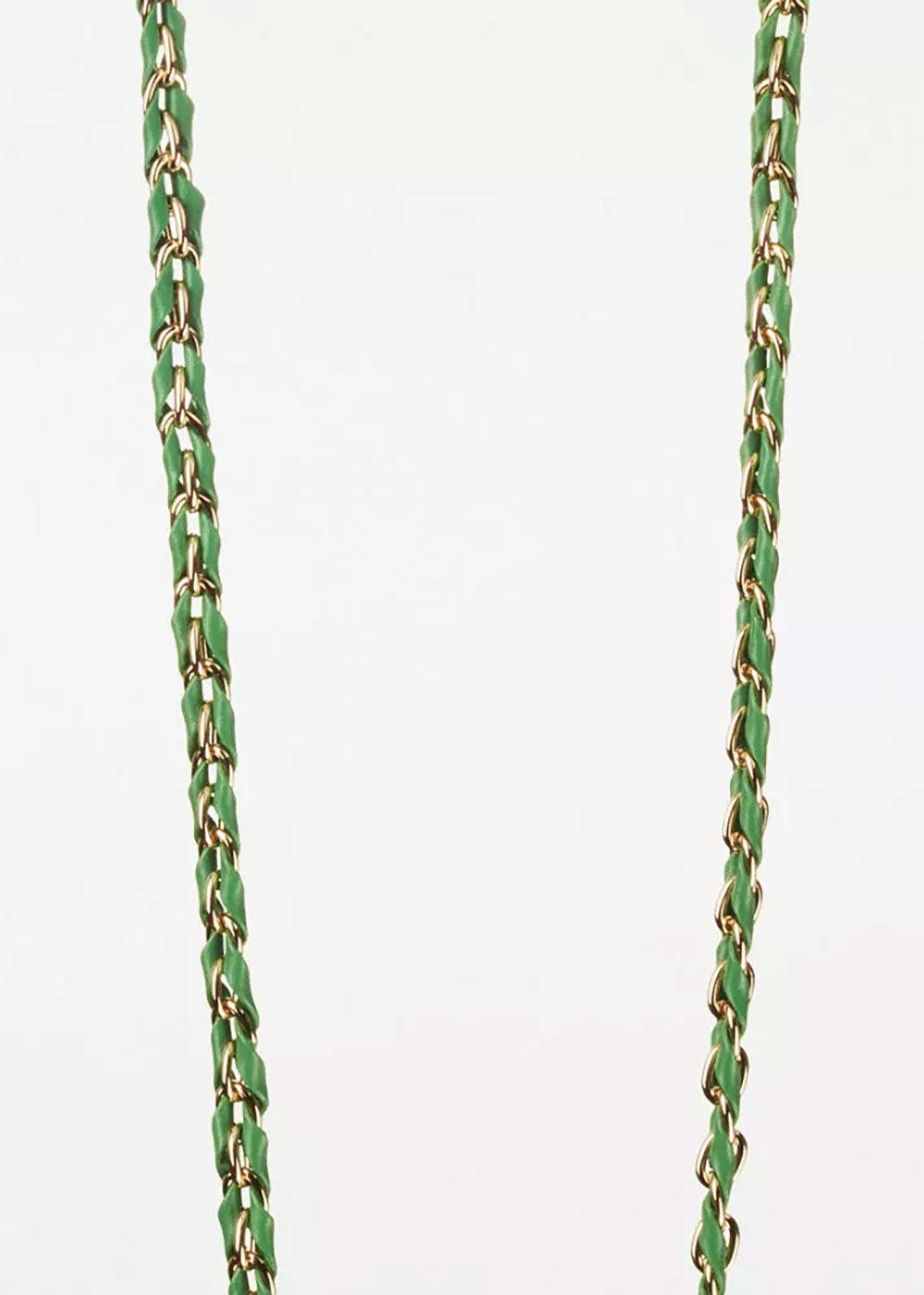 Lou Phone Chain - Green Gold - Domino Style
