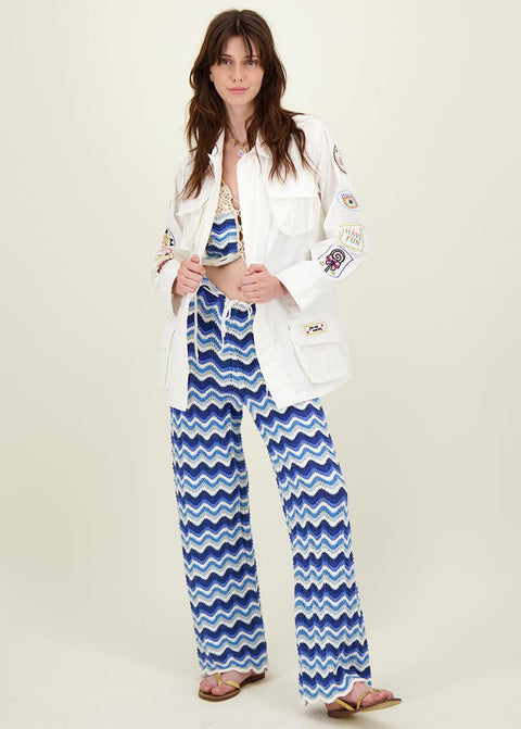 Brianna Sea Crochet Pants - Domino Style