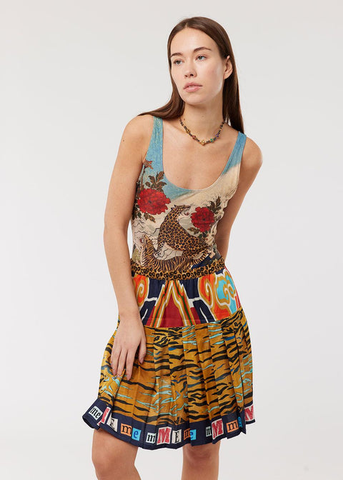 Diana Pleated Skirt - Oriental - Domino Style