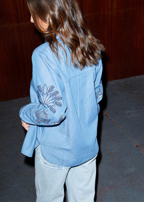 Dreaming in the Clouds Denim Shirt - Domino Style
