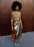 Gold Vegan Leather Jaspre Skirt - Domino Style